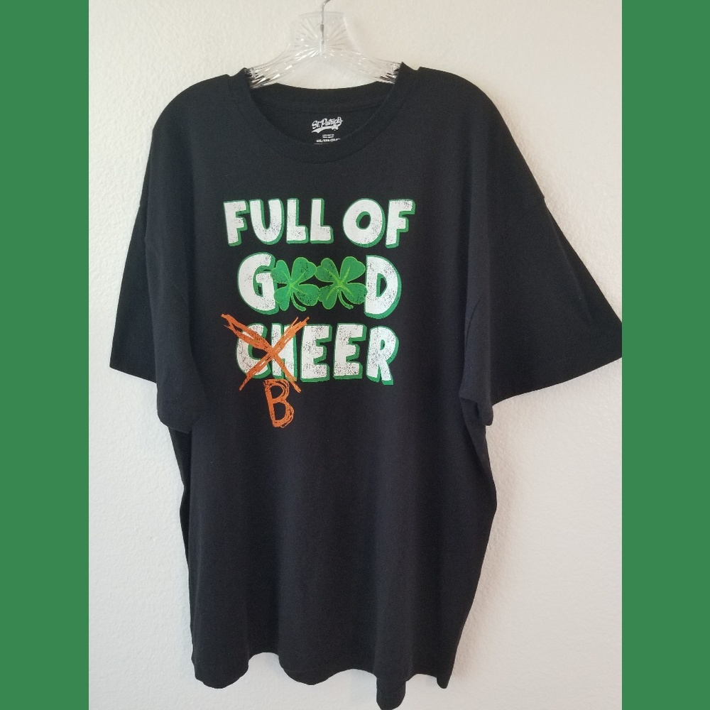 St. Patrick's Black SS Graphic Tshirt Sz 2XL